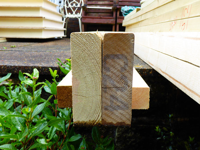 Stage 6 shows some of the timber that will be used in the garden room build