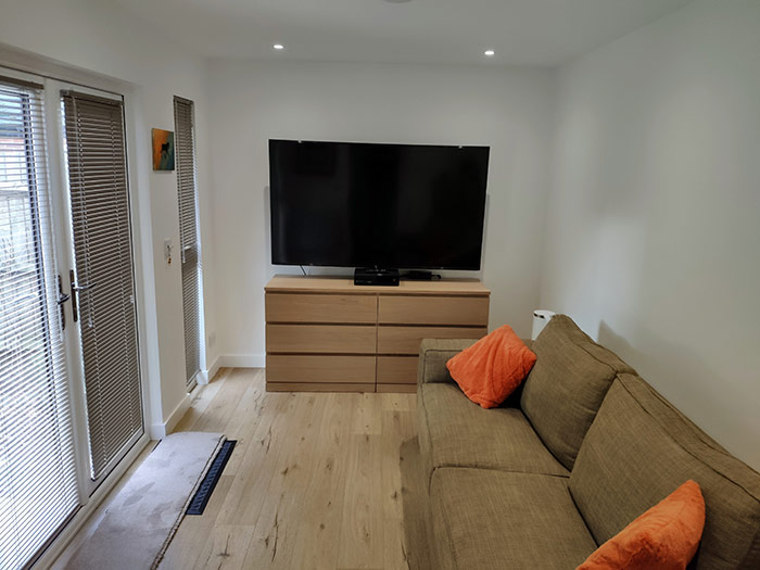 TV gaming room ready for client