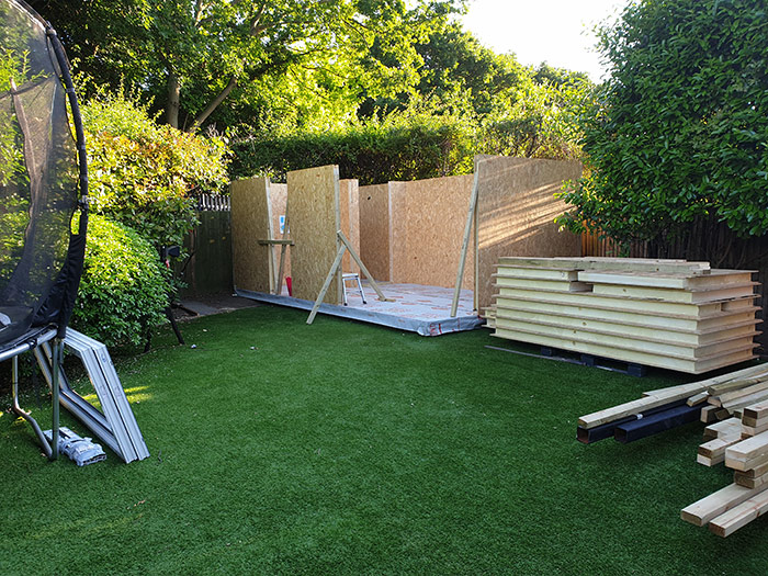 SIP floor and walls up and ready for roof